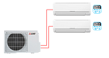 Мульти сплит-система MSZ-HJ25VA ER1*2 + MXZ-3HJ50VA ER1